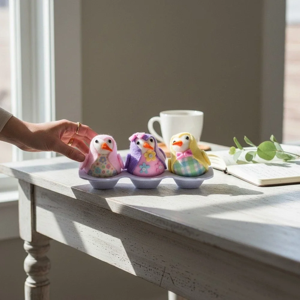 Festive Voice Mini Birds Decor 3-Pack Multicolor New Spring Easter 705456